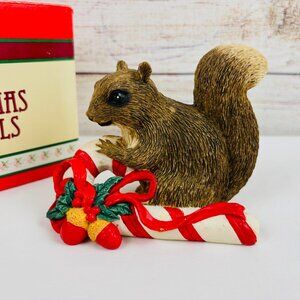 Silver Deer Tom Rubel Christmas Animals Squirrel Figurine